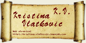 Kristina Vlatković vizit kartica